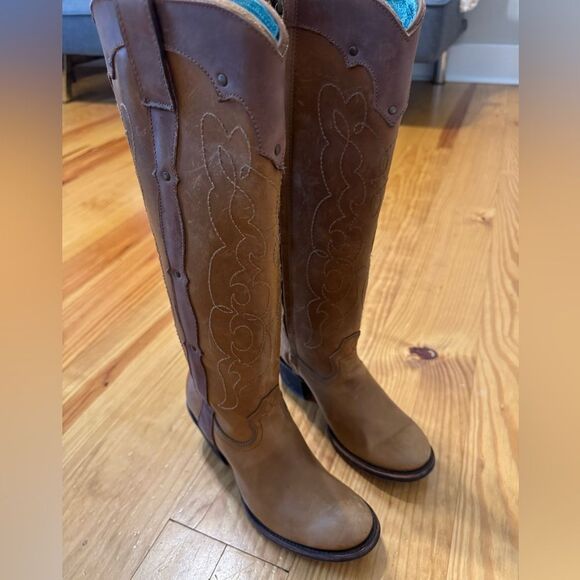 Corral Vintage Embroidery Leather Round Toe Western Boots C1971 SZ 6 M (64781) - Picture 8 of 13